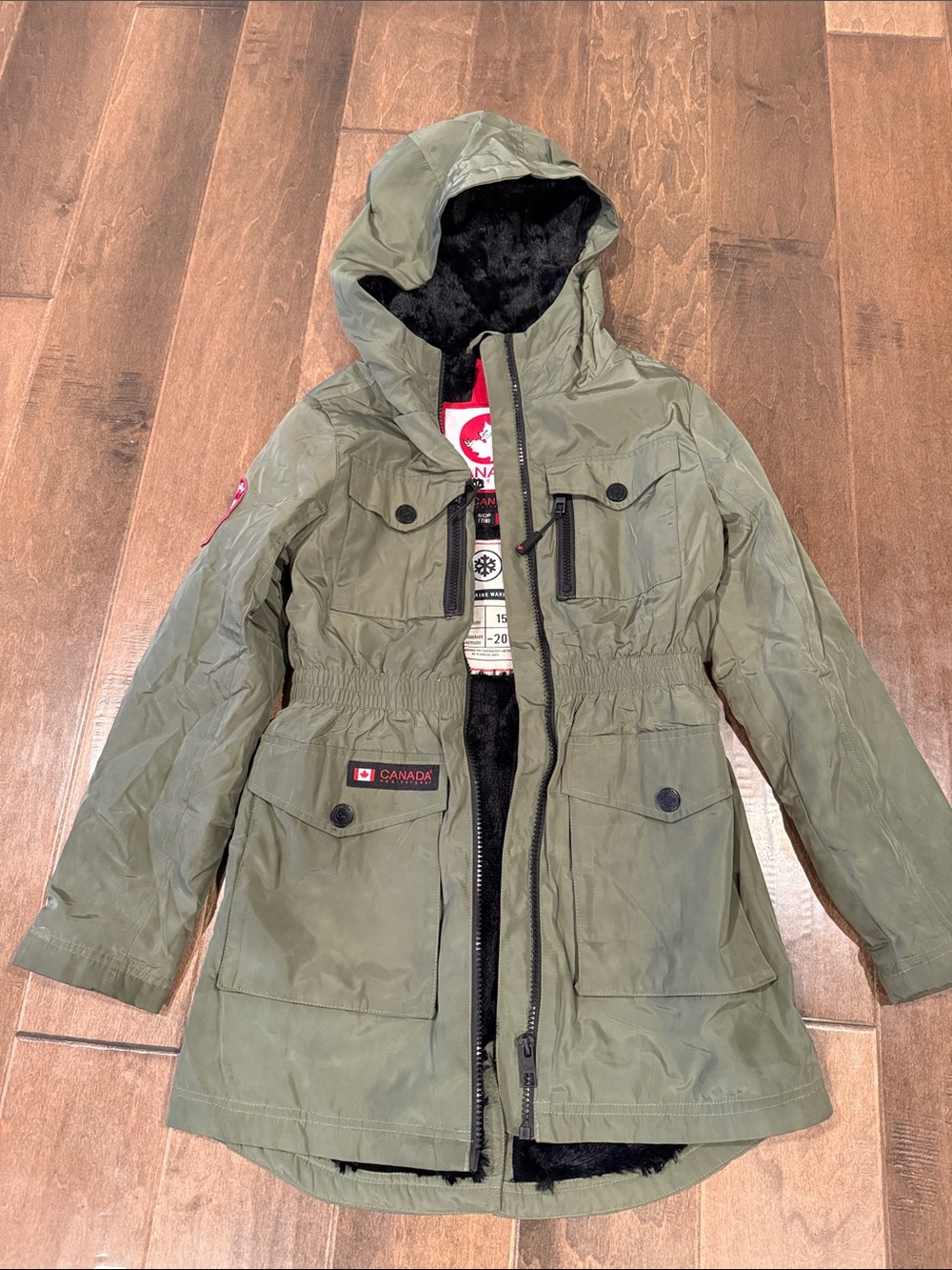 Canada Goose Olive Green Hooded Parka